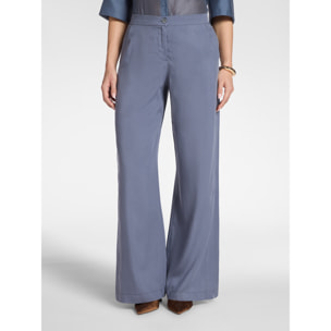 Elena Mirò - Pantaloni palazzo in lyocell - Grigio