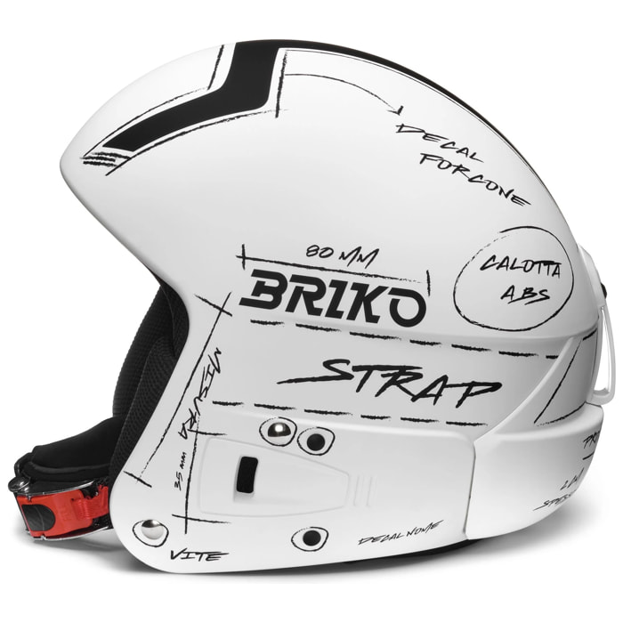 Caschi Briko Uomo Donna Bianco Vulcano Fis 6.8 Graphik