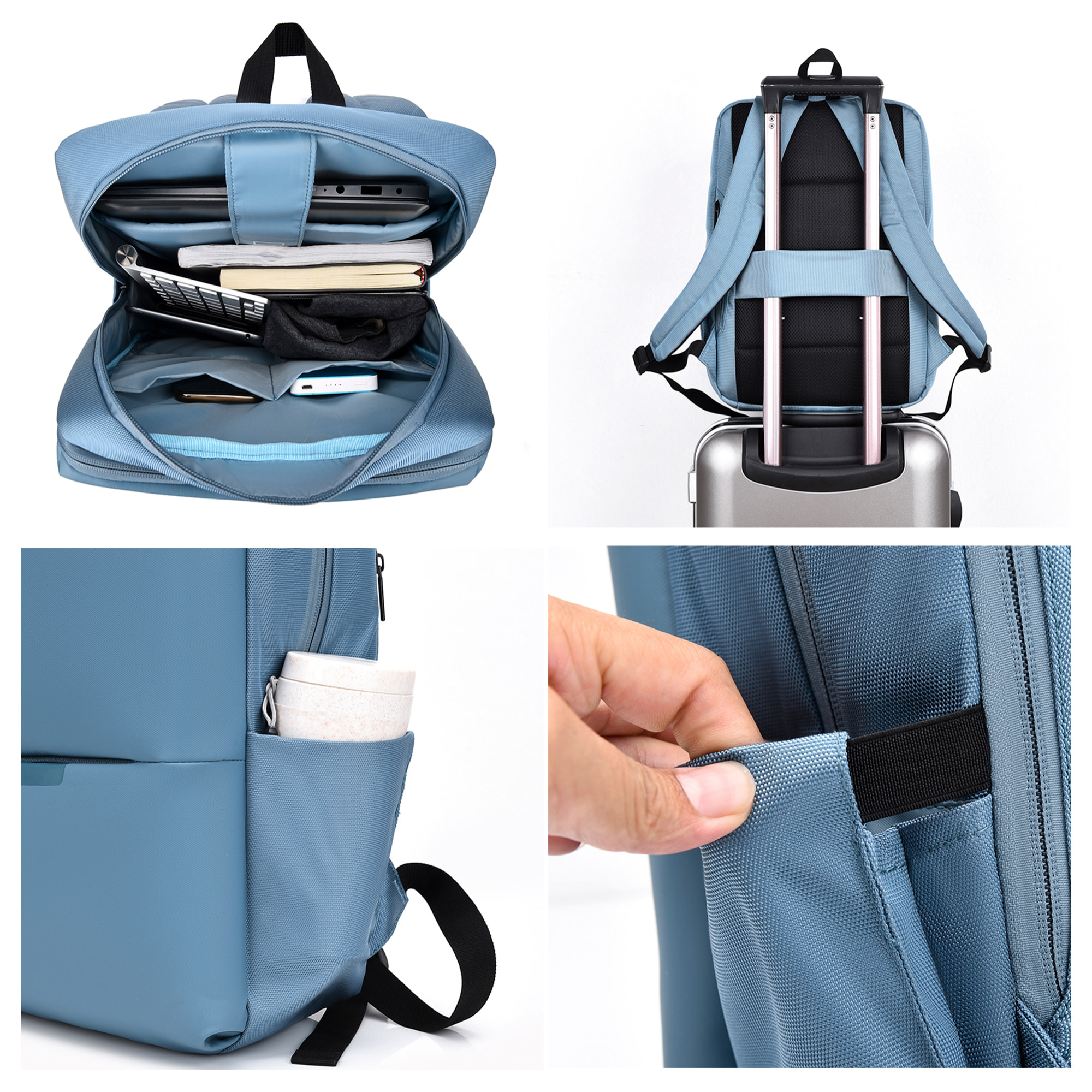 DAM Mochila para Laptop. 30x15x43 Cm. Color: Gris