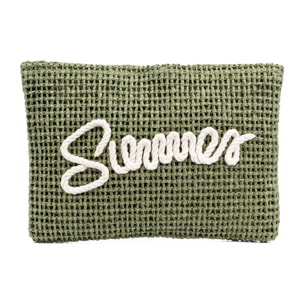 Bérgamo Borsa a mano Donna. Realizzato in carta intrecciata design "Summer".