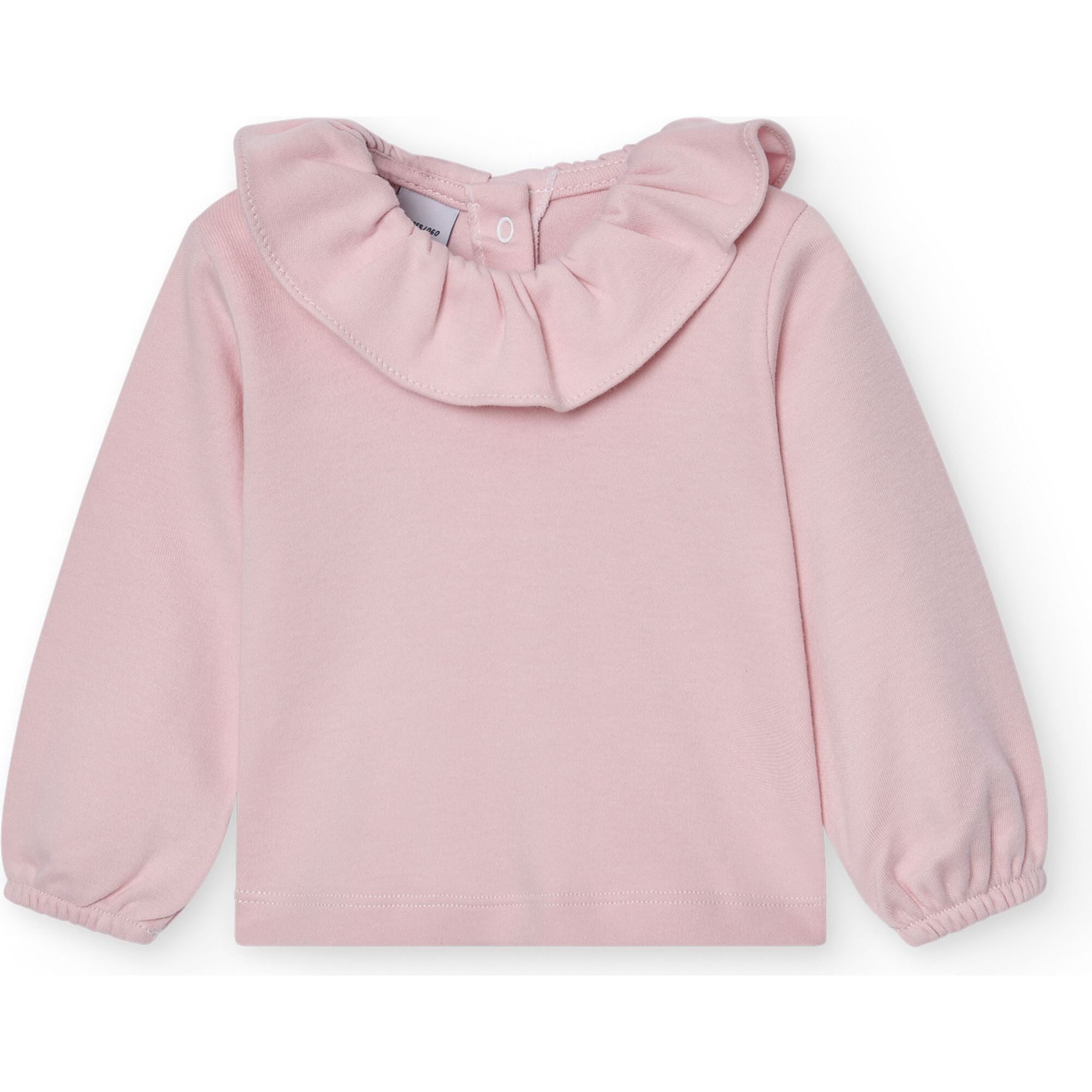 Camiseta bebé manga larga cuello volante