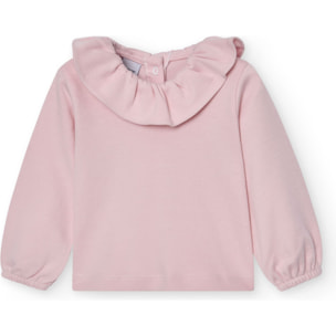 Camiseta bebé manga larga cuello volante