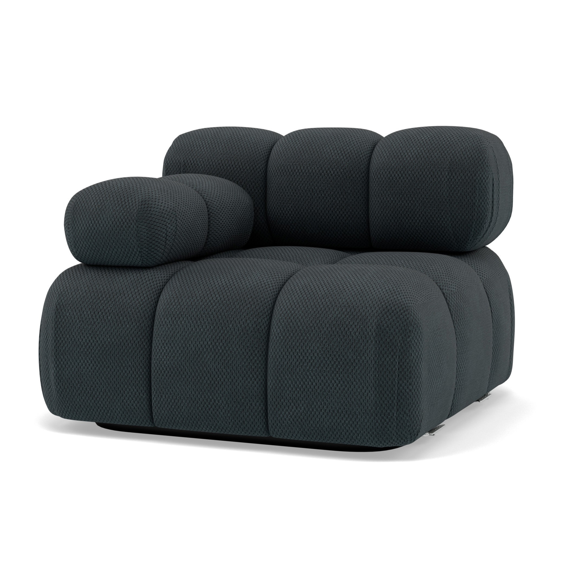 Ruby - module d'assise gauche en velours texturé - Noir