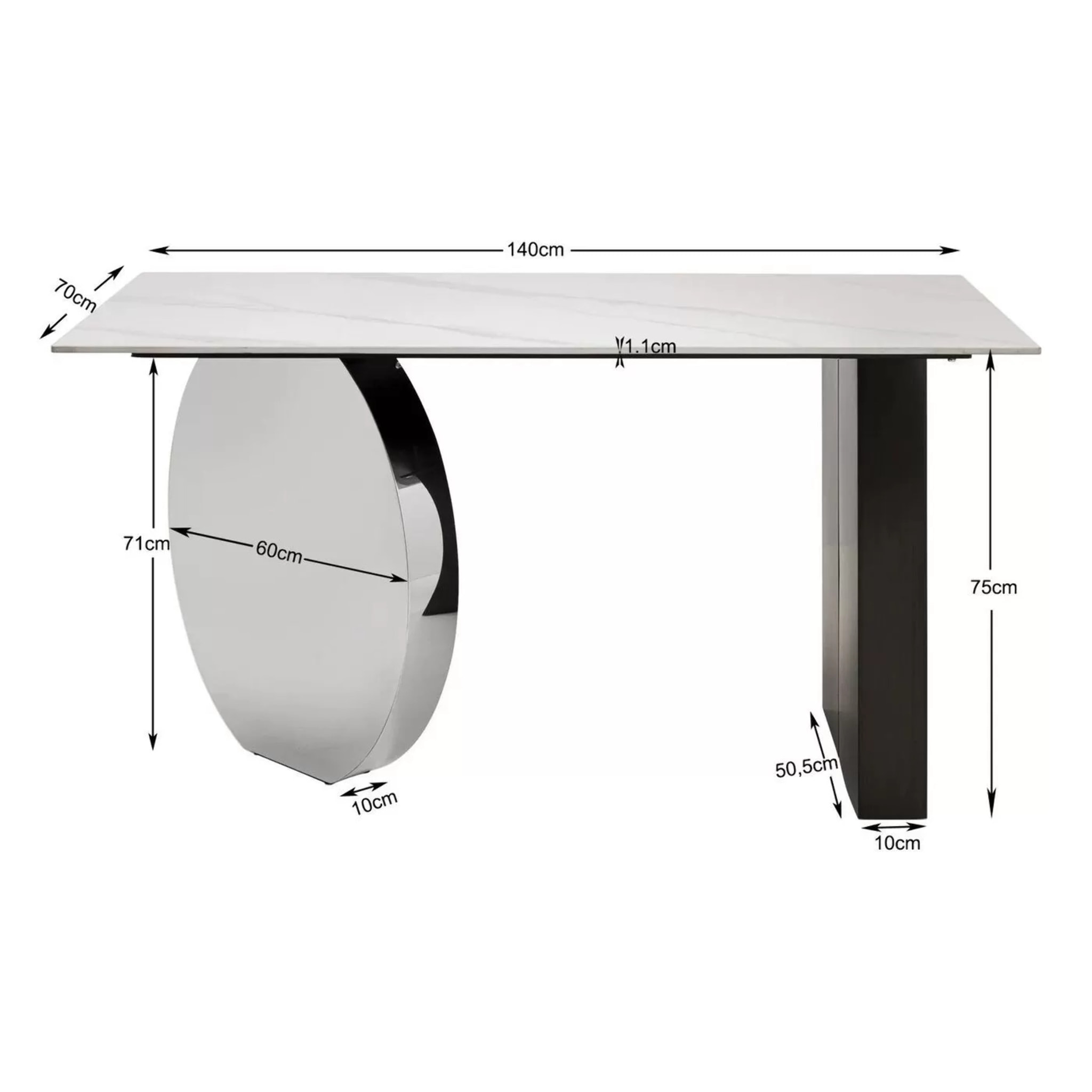 Table Demi 140x70cm Kare Design