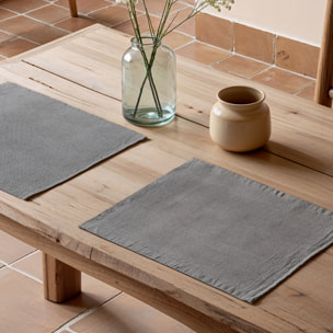 Pack de dos manteles individuales INDRA GRIS