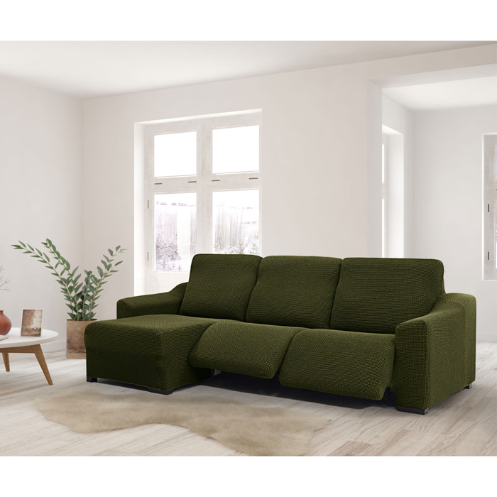 Funda para Chaise Longue izquierda (visto de frente ) brazo corto SÚPER ELÁSTICA con RELAX modelo HELENA