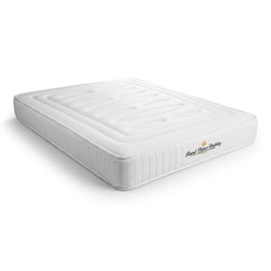 Matelas Ressorts ensachés et mémoire de forme - Confort ferme et accueil tonique - 22 d'épaisseur, 3 zones de confort - Qualité hôtellière - 2 places