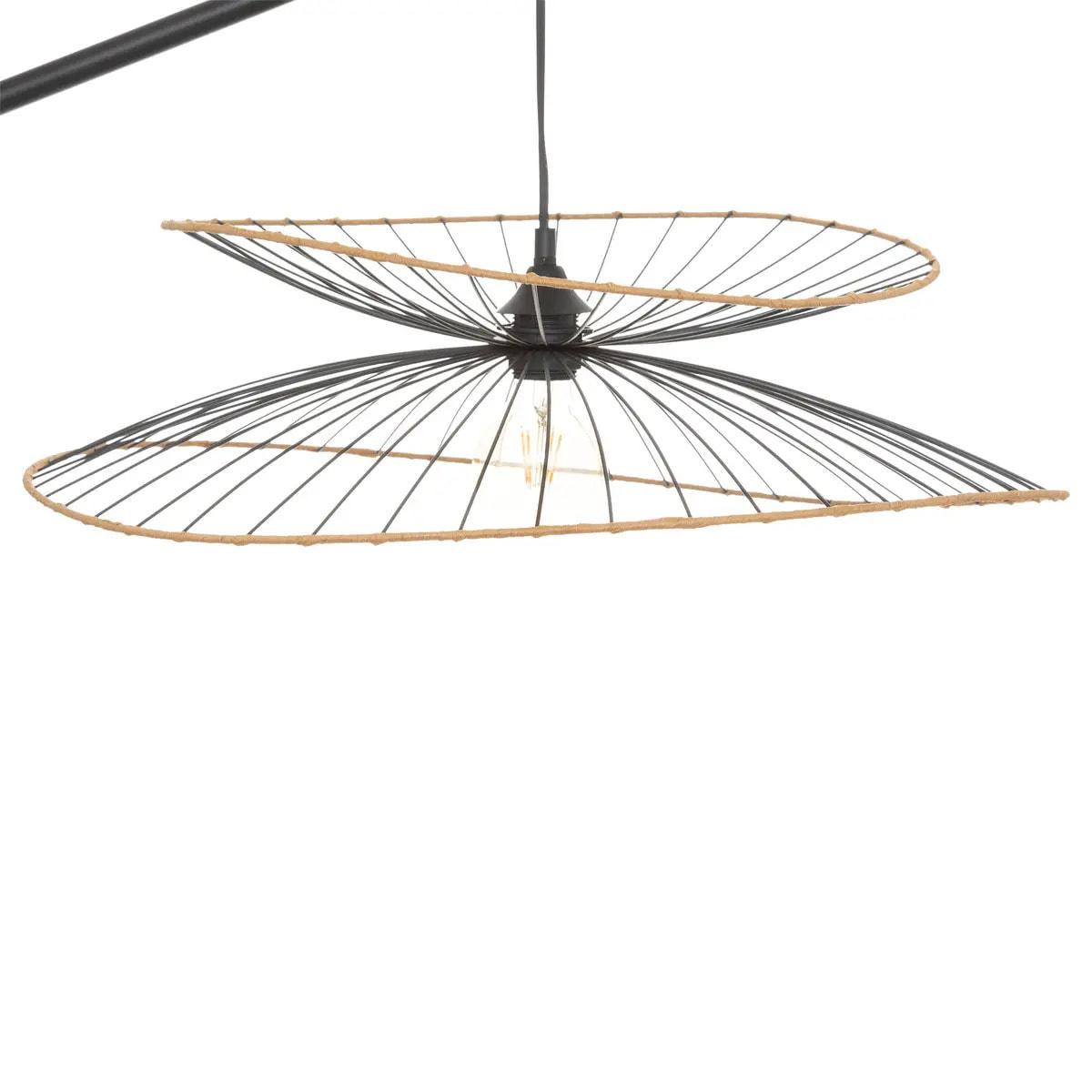 Lampadaire arc "Alara" - métal - noir - H177 cm