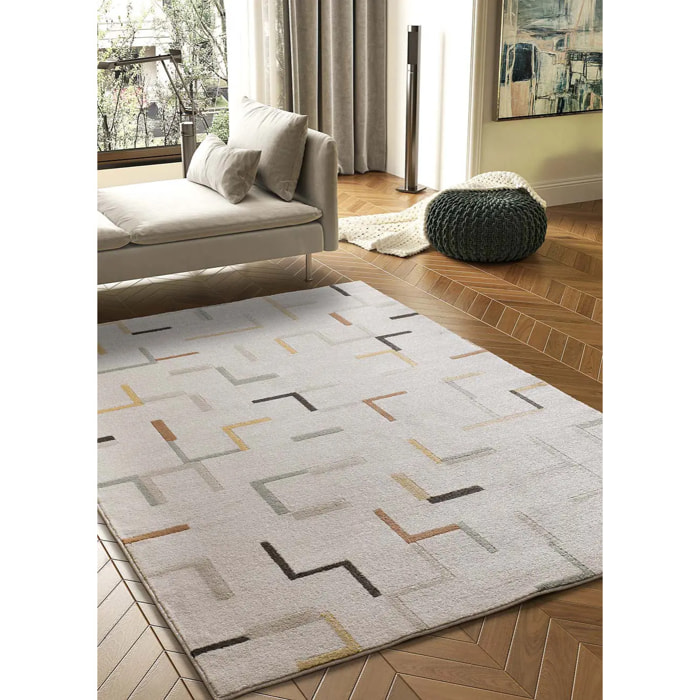 DOMUS Alfombra de estilo escandinavo multicolor, varias medidas disponibles.
