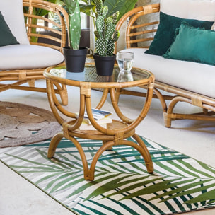 Table d'appoint "Farah" rotin D59cm