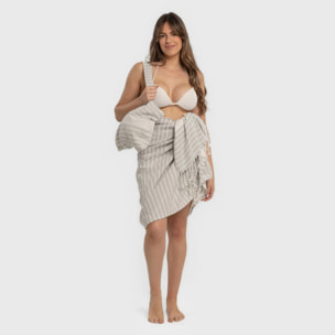 Pack Toalla Pareo + Bolso Raya algodón