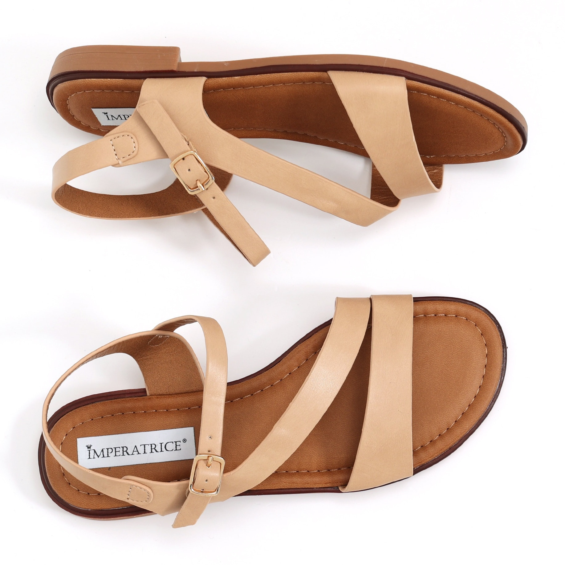 Sandali bassi in simil pelle