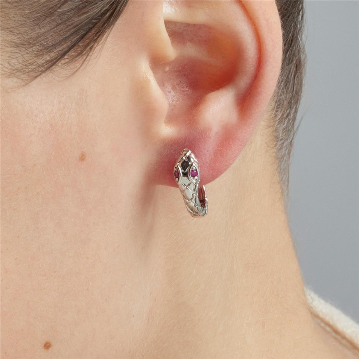 Pendientes Lux by Lux acabados baño rodio