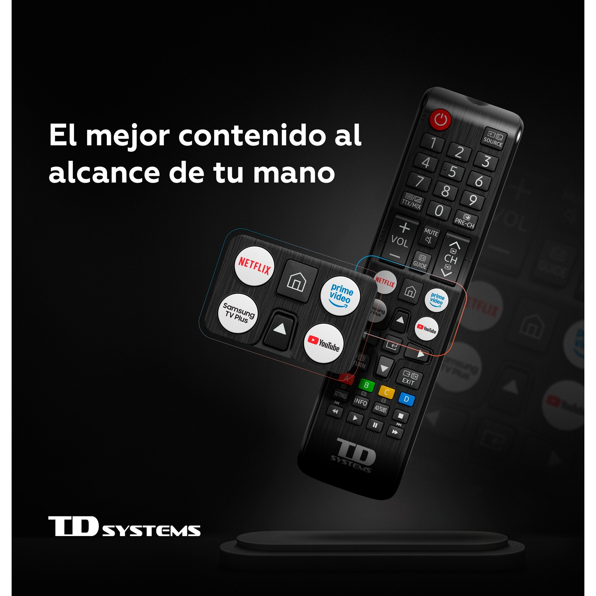 TD Systems - Smart TV 43 pulgadas 4K. Samsung TV Tizen OS 8.0. Sintonizador triple (DVB-T2/C/S2). Televisores con Samsung Smart TV Gaming Hub. Televisión del 2026. Compatible con Prime Video, Netflix, Movistar+, HBO, y más Apps - M43C22TIZEN
