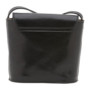 Borsa a tracolla  da uomo In Vera pelle Made in Italy 16x17,5x7 cm