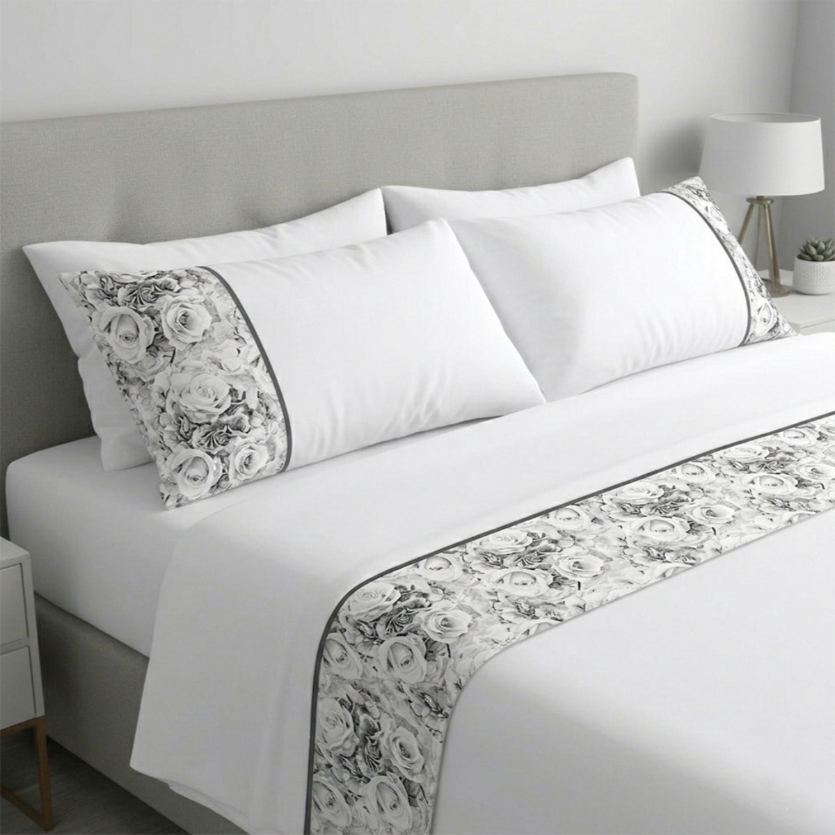 Completo letto Armonie IPERSAN Puro Cotone Classic Elegance Bianco