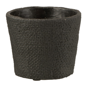 J-Line cache-pot Bar - ciment - noir - small - 2 pièces - Ø 12.5 cm