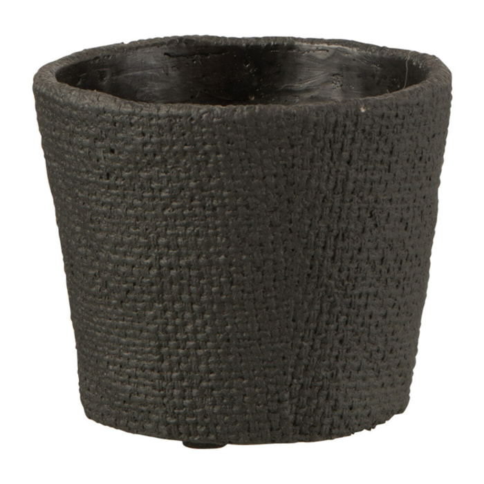 J-Line cache-pot Bar - ciment - noir - small - 2 pièces - Ø 12.5 cm