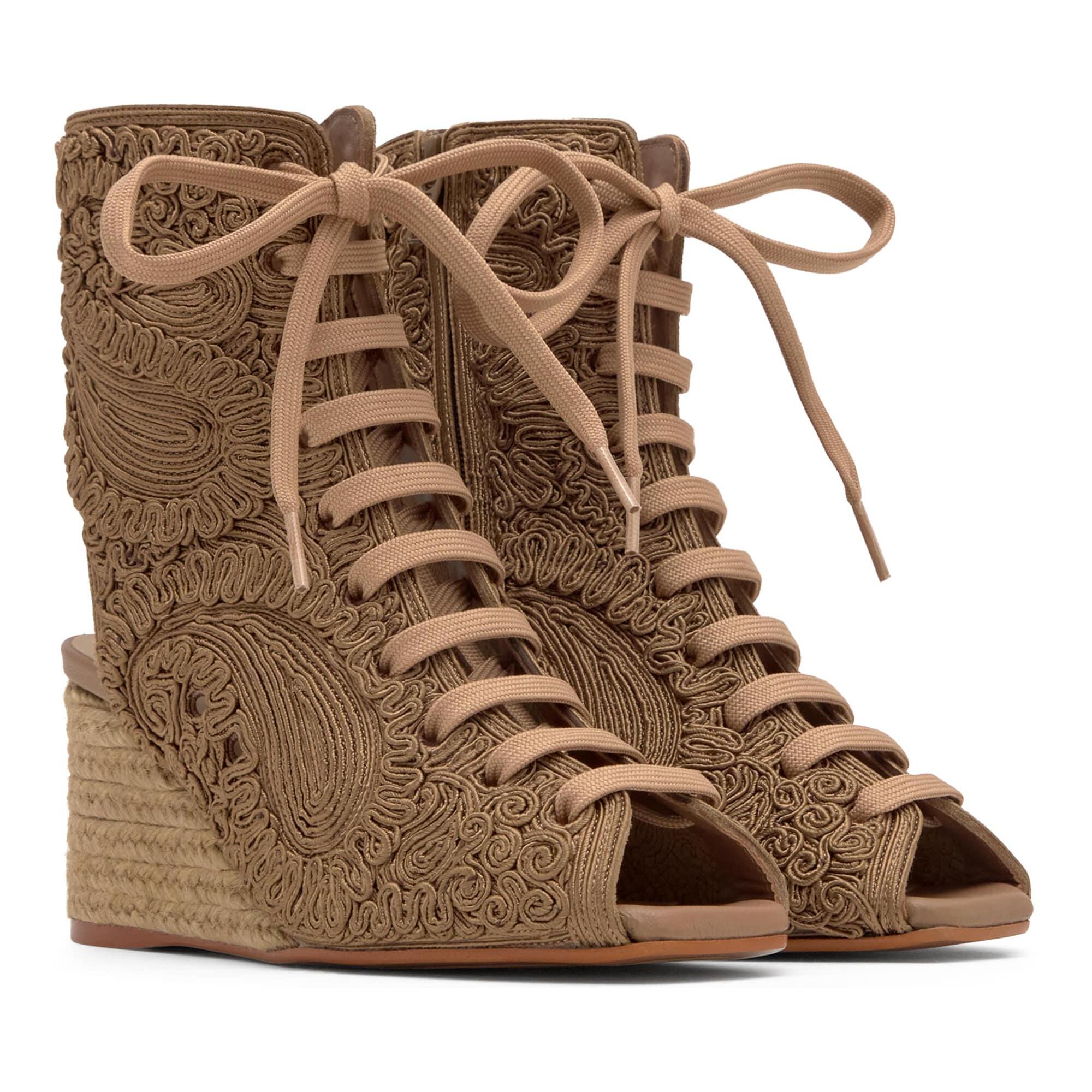 Sandalia abotinada Bertina en cordela de rayón by ETRO