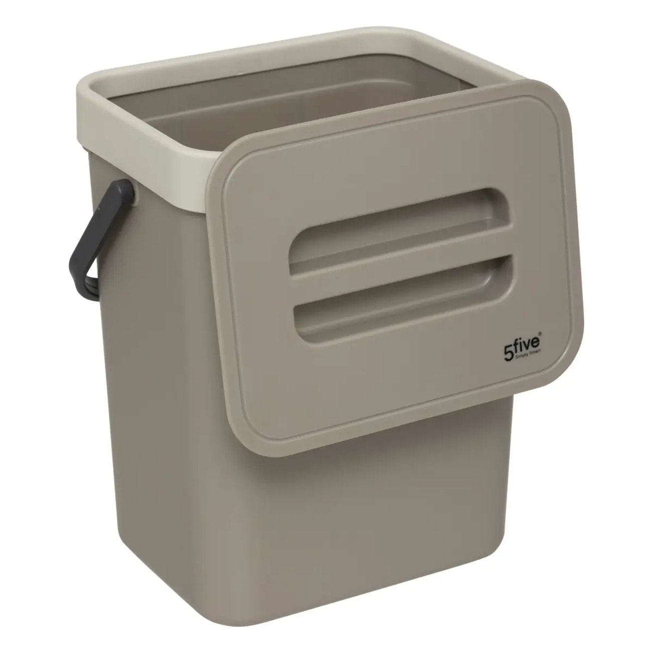 Poubelle de compost 5L en plastique taupe