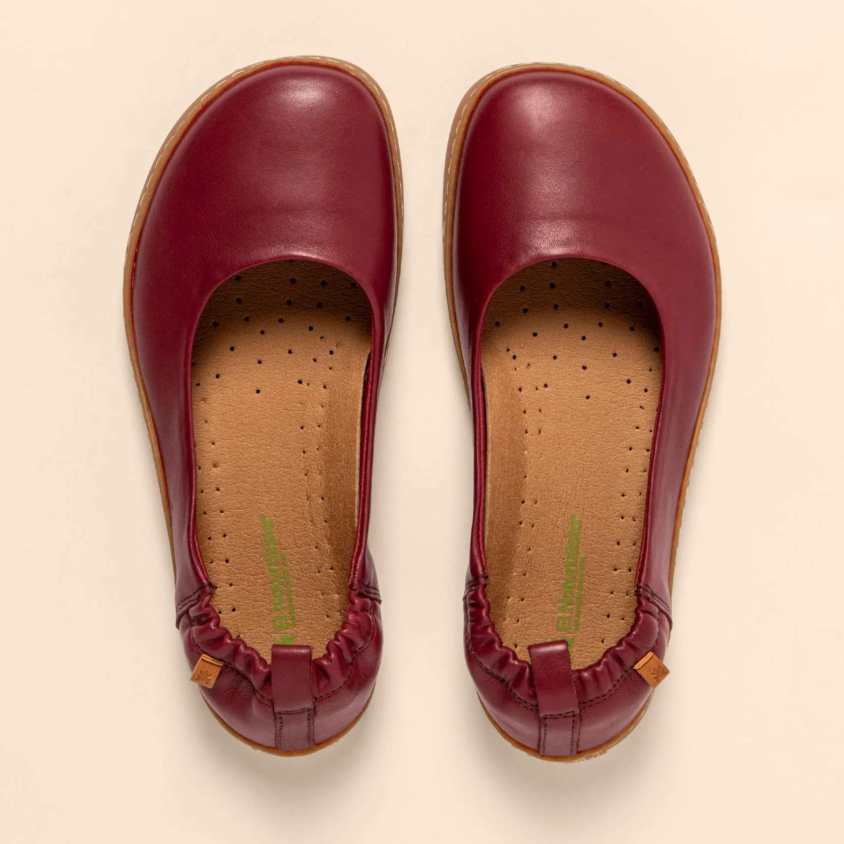 Bailarinas N5912 SOFT NAPPA BURDEOS/ ORIGEN color Burdeos