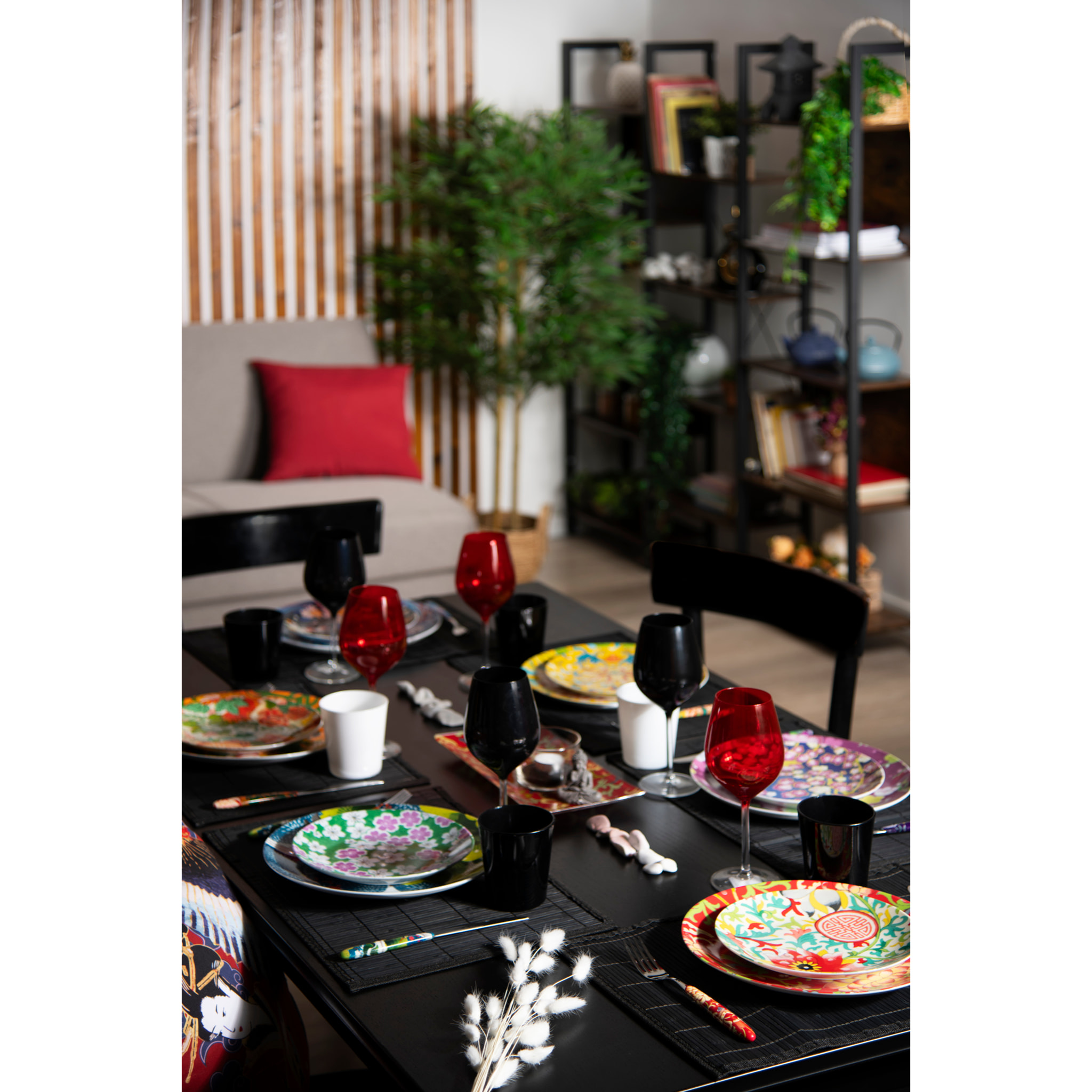 Set 6 Calici Excelsa – Color Wine, Vetro Nero 50 cl