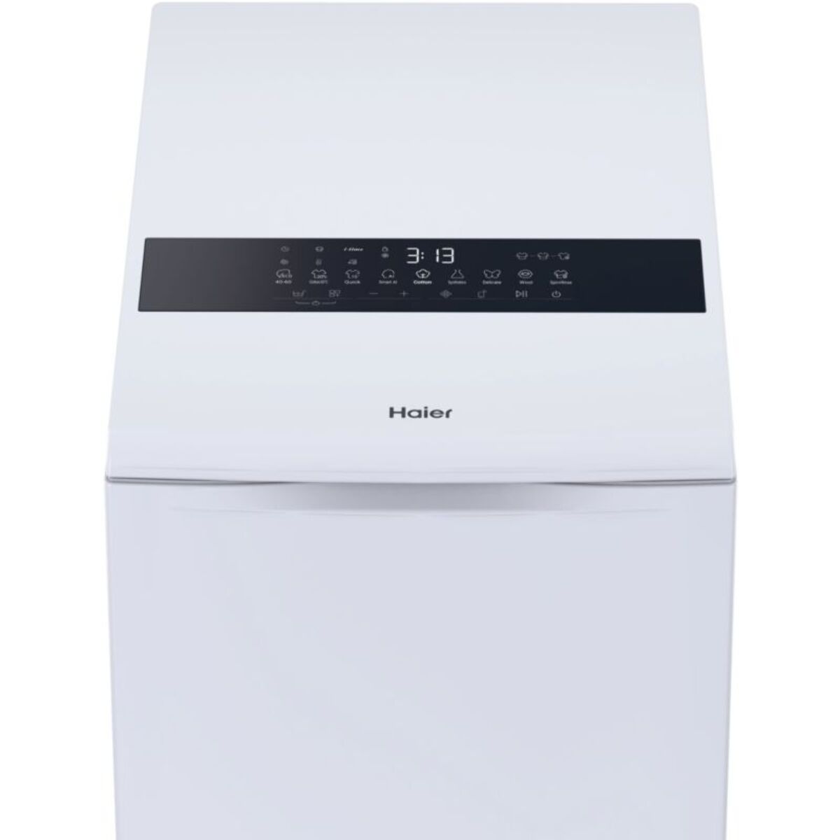 Lave linge top HAIER HW85-BPD13386U-S - 8,5 kg - 1300 tr/min - Classe A - Moteur induction - Autodosage - Connecté