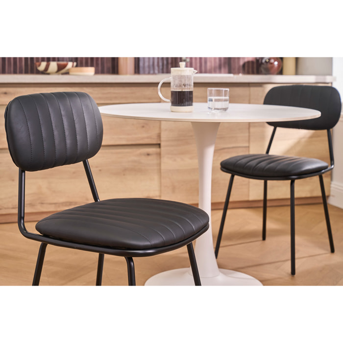 Chaises vintages noires (lot de 2) GALWAY