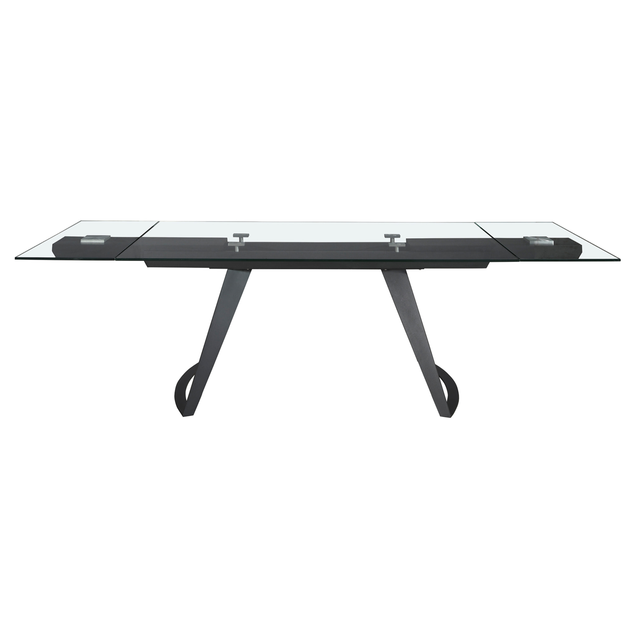 Mesa comedor Angel Cerdá extensible rectangular con tapa de cristal templado 180x100x75cm