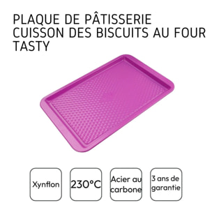 Plaque de four rectangulaire fuchsia 38 x 25 cm Tasty Pâtisserie