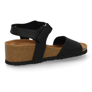 Sandalia cómoda cuña mujer cierre autoaderente