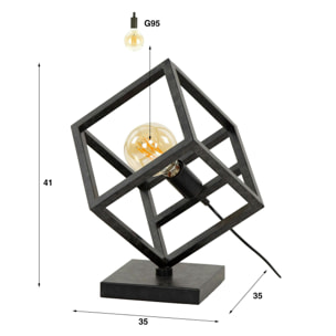 Lampe cube 3D en métal RALF