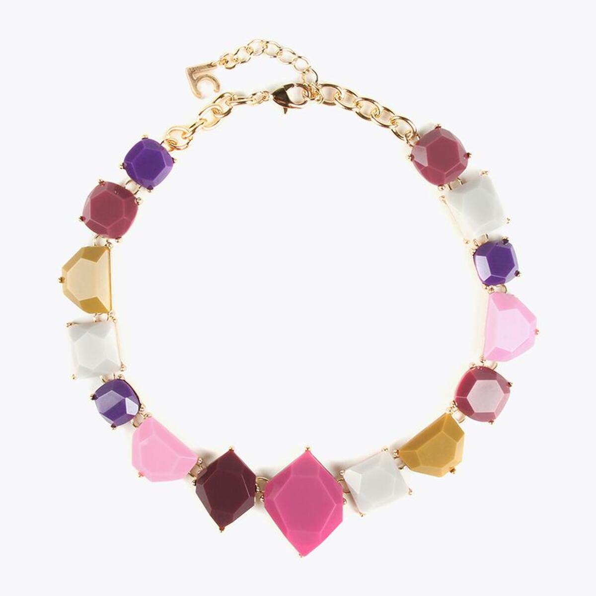 Choker con pezzi geometrici in vari colori