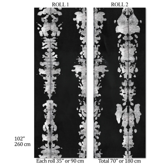 Carta da Parati Monocromatica Macchie Acquerello