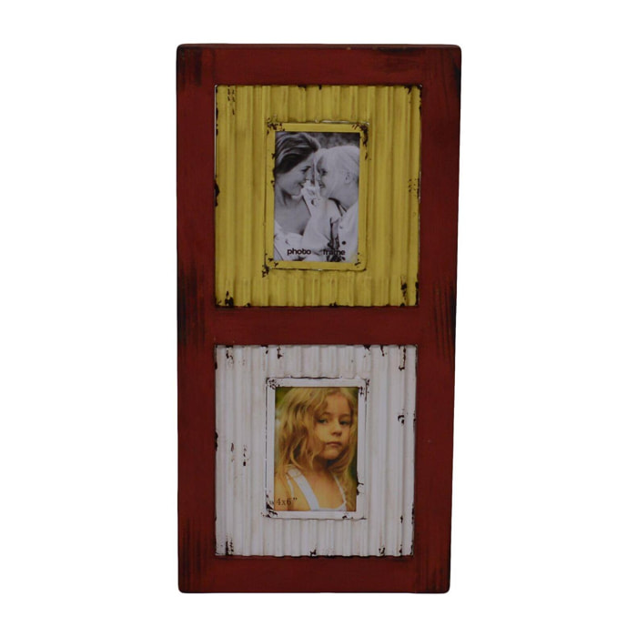 Portafoto da muro in metallo multiplo 2 foto cm29x2h59