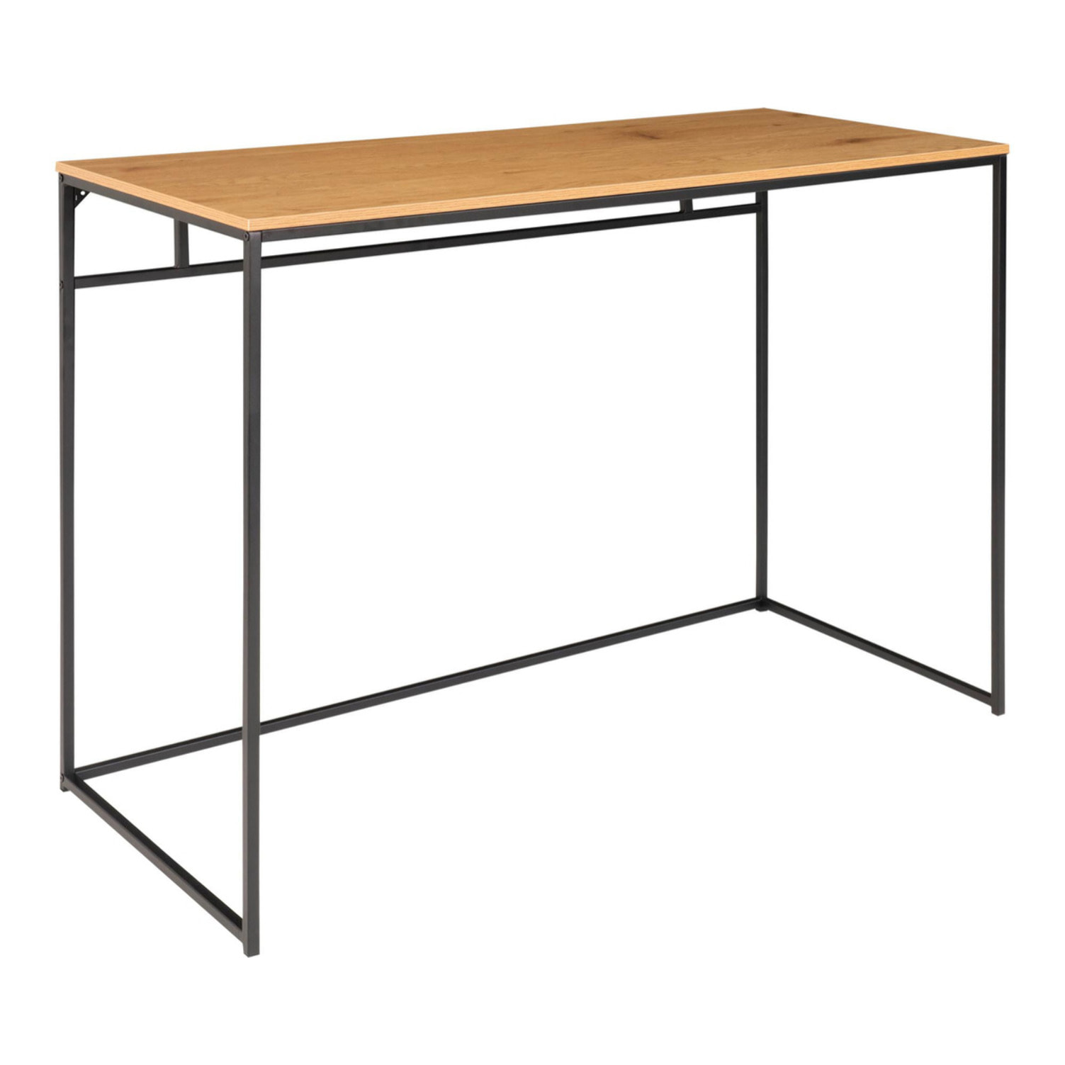 Scrivania Vita effetto rovere con struttura in acciaio nero, 100×45×75 cm