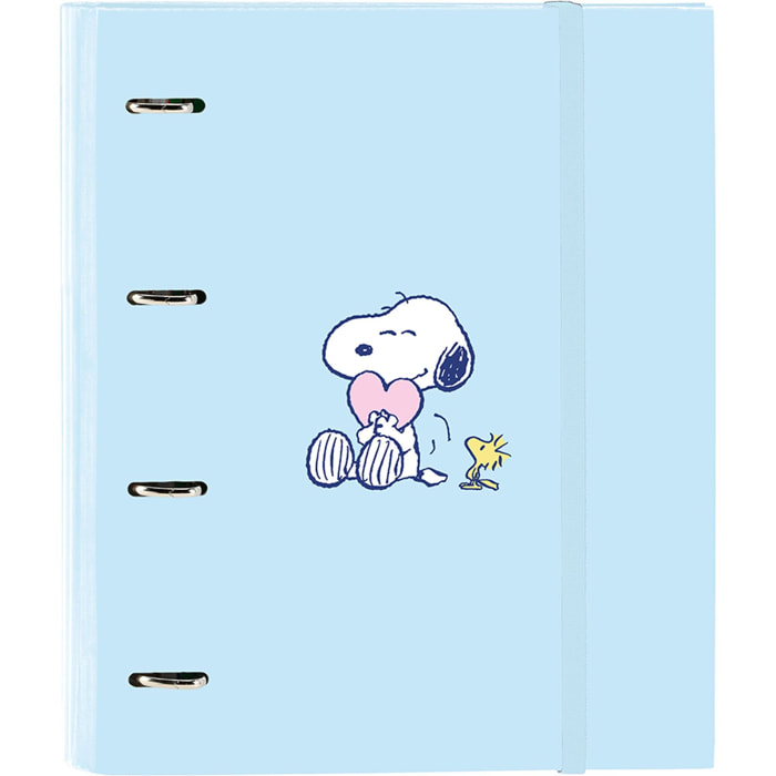 Carpeta 4 anillas 35mm c/recambio snoopy "love"