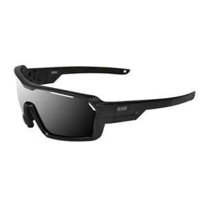 Gafas de deportes acuáticos OCEAN CHAMELEON - Negro mate / Ahumada con plaquetas puntas y espuma negras con correa negra