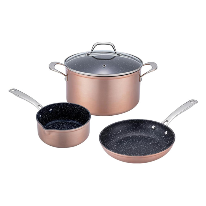 Set de 4 pièces cuivré   Greblon céramique - "Héritage"