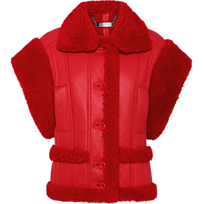 PHILIPP PLEIN Leather Vest GOTHIC PLEIN