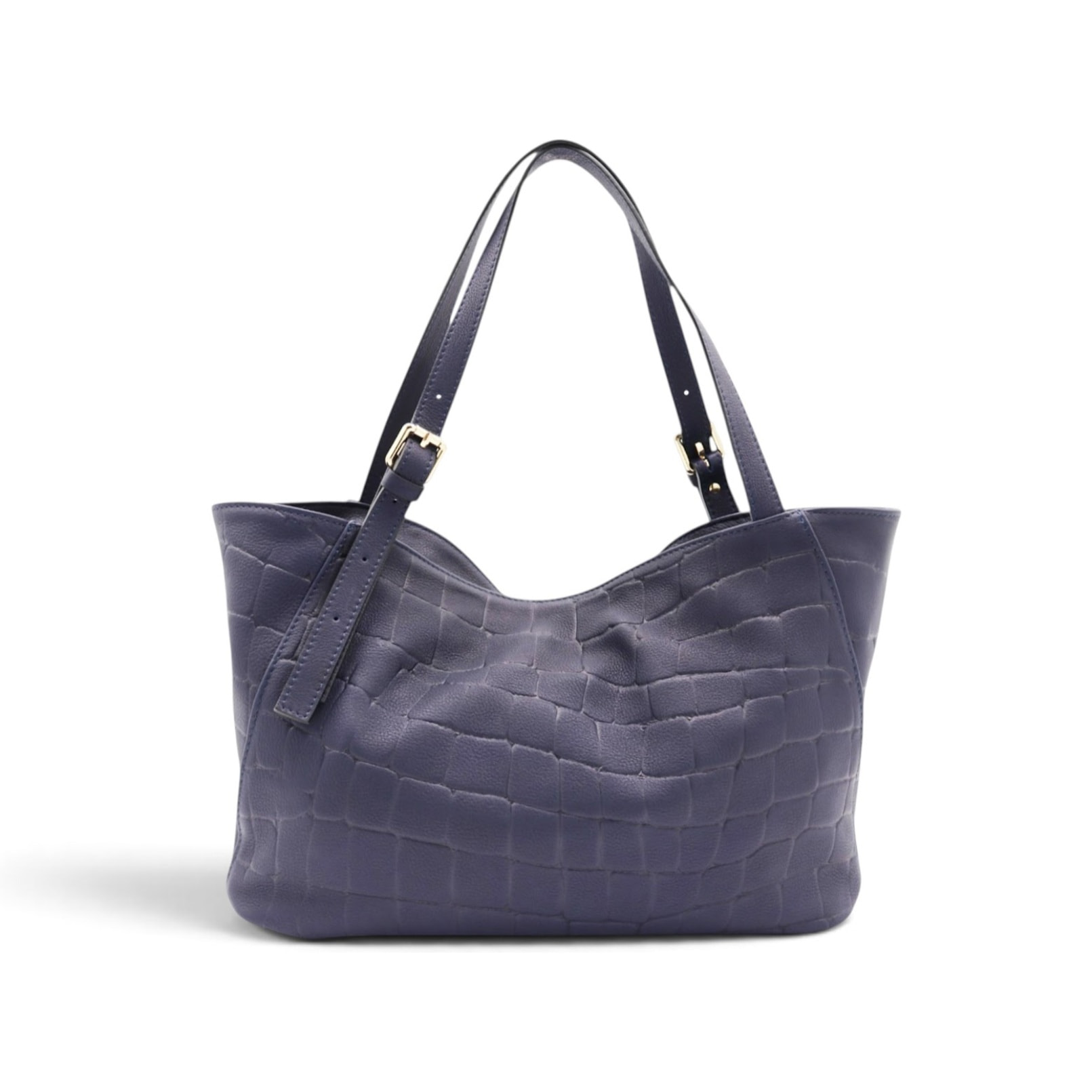 Borsa a Spalla Cheval Firenze Sarin Croc Blu Scuro