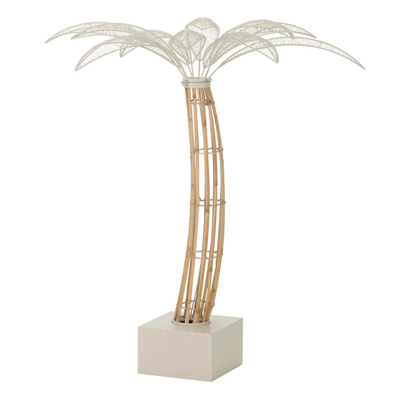 Figura Palmera Metal Fibra Sintetica 89x84x98 Cm