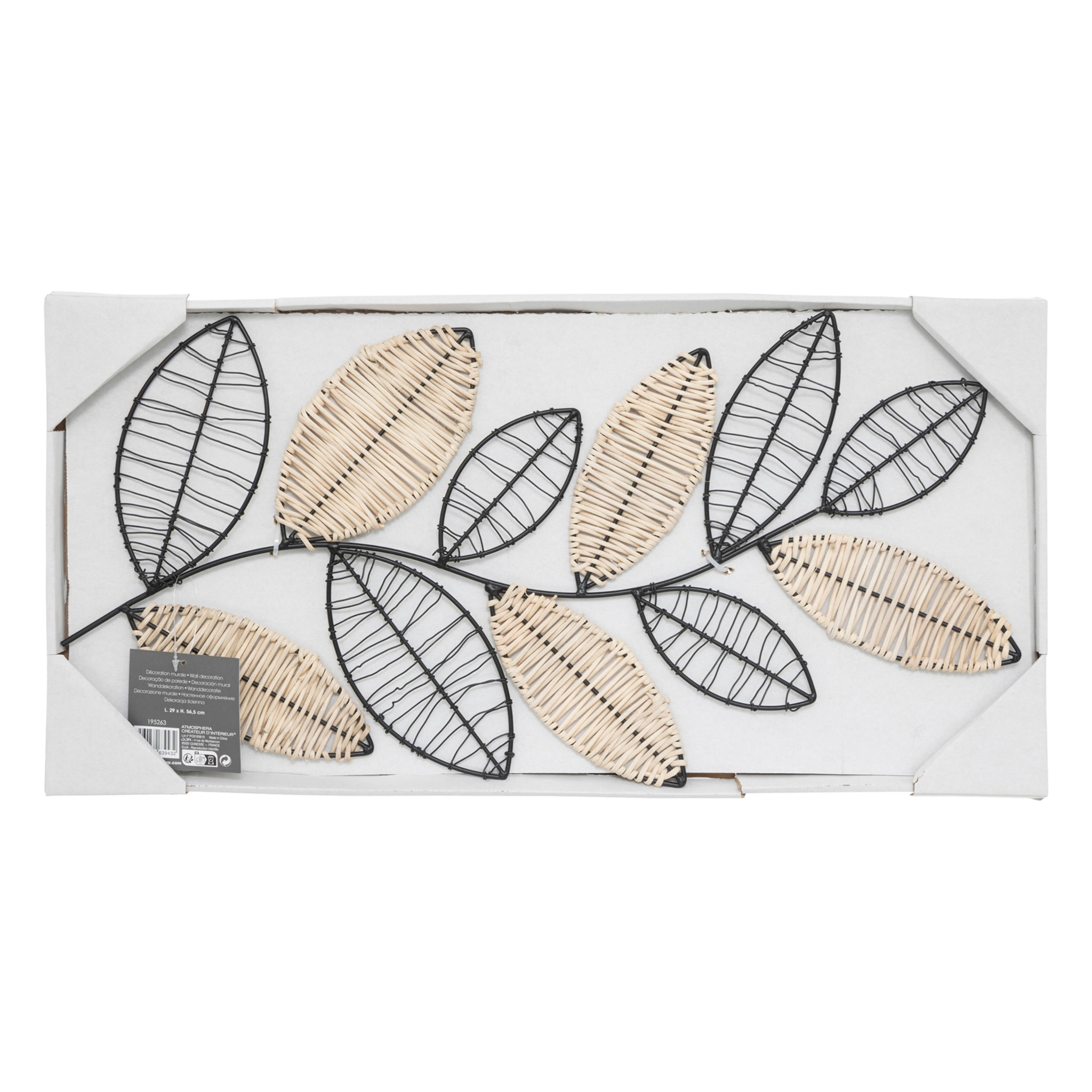 Decoración de pared Aurore 56 x 29 cm metal