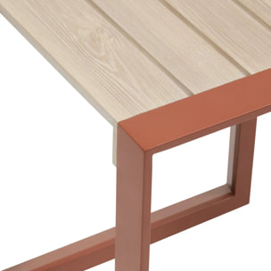 Table d'appoint de jardin Allure 44x44x55cm acajou