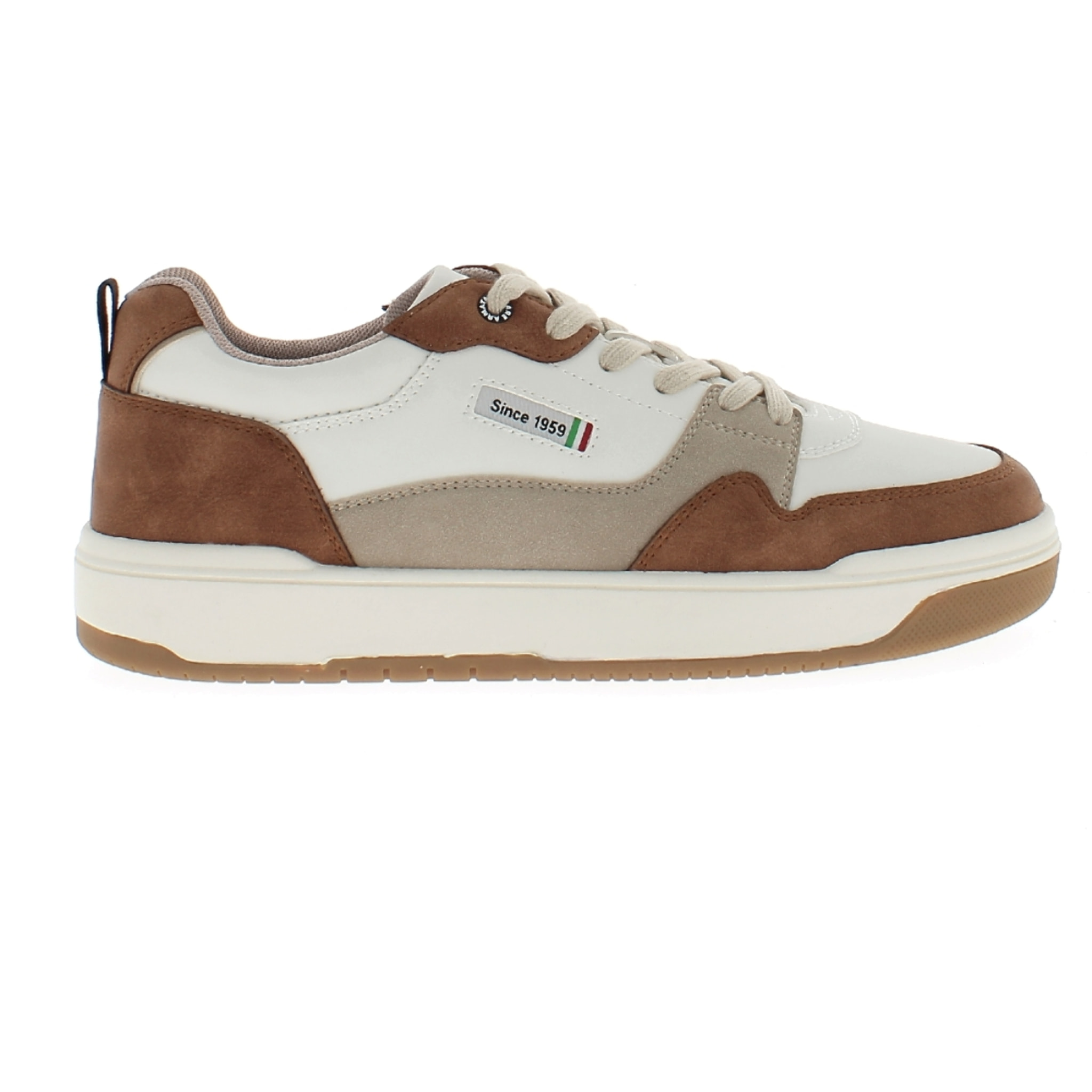 Armata di Mare Scarpe Uomo Sneakers Casual Stringate con Soletta Rimovibile in Memory Foam AMU W24D652 Brown Off White