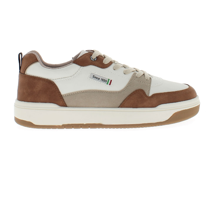 Armata di Mare Scarpe Uomo Sneakers Casual Stringate con Soletta Rimovibile in Memory Foam AMU W24D652 Brown Off White