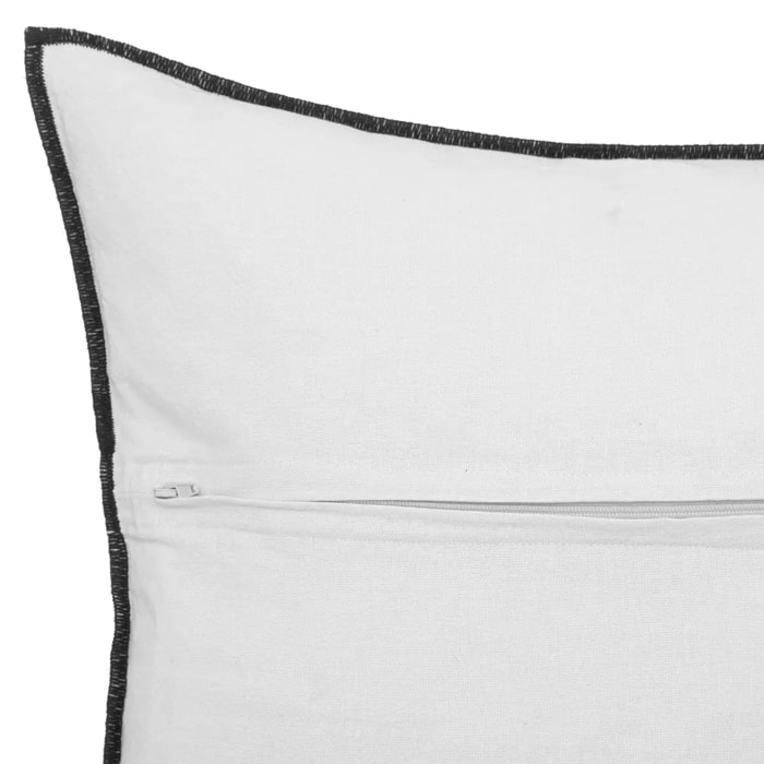 Coussin "Linah" - coton - blanc - 45x45 cm