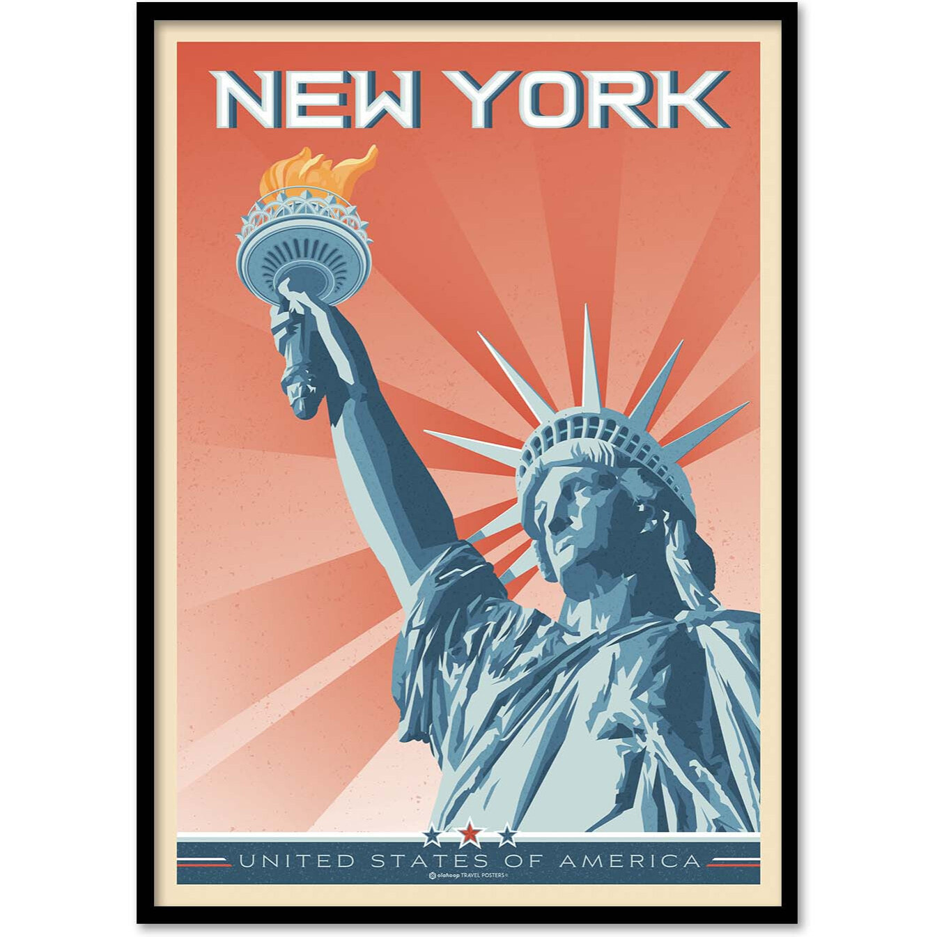 Affiche - New-York Statue de la liberté - Olahoop Travel Posters