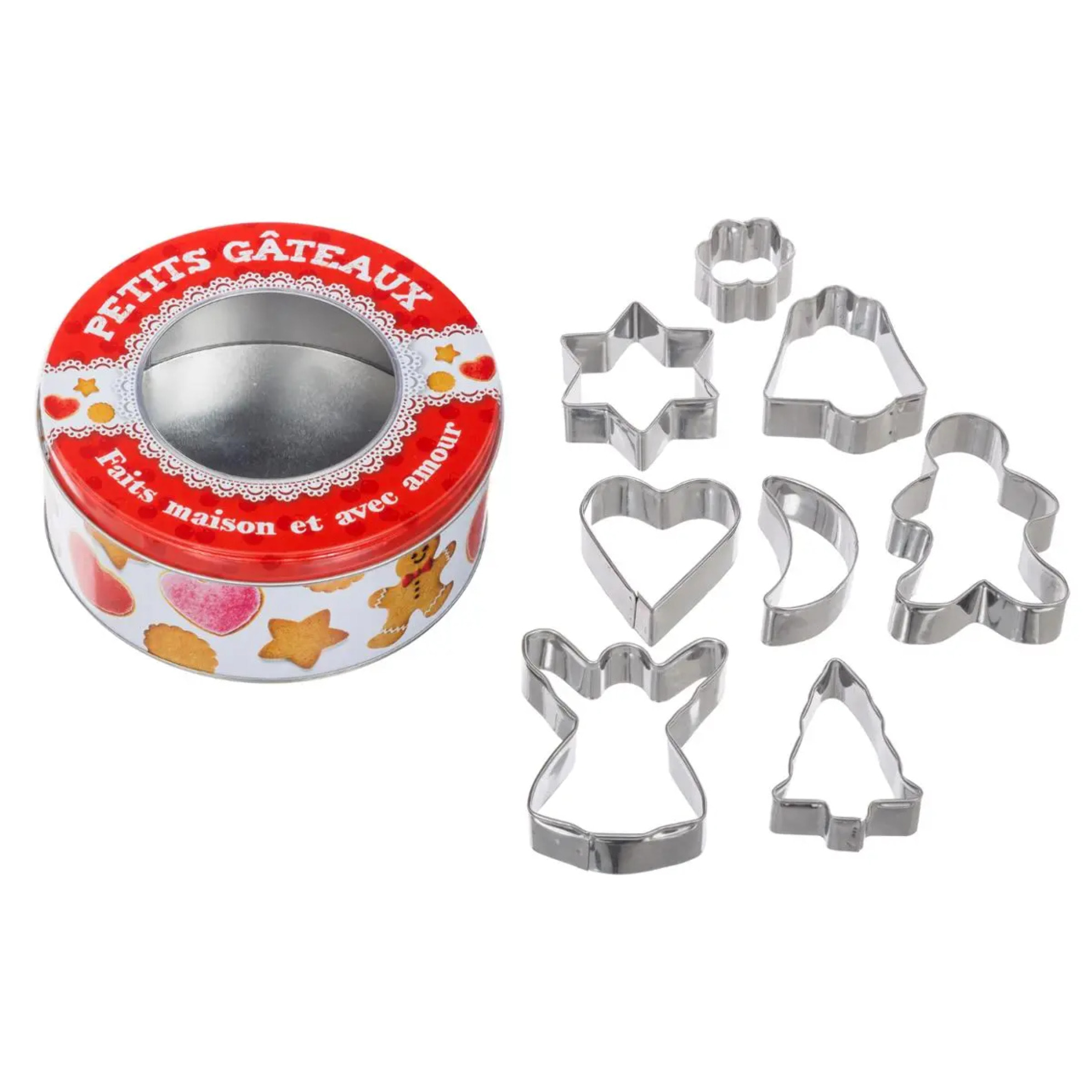 Boîte à cookies avec emporte-pièces