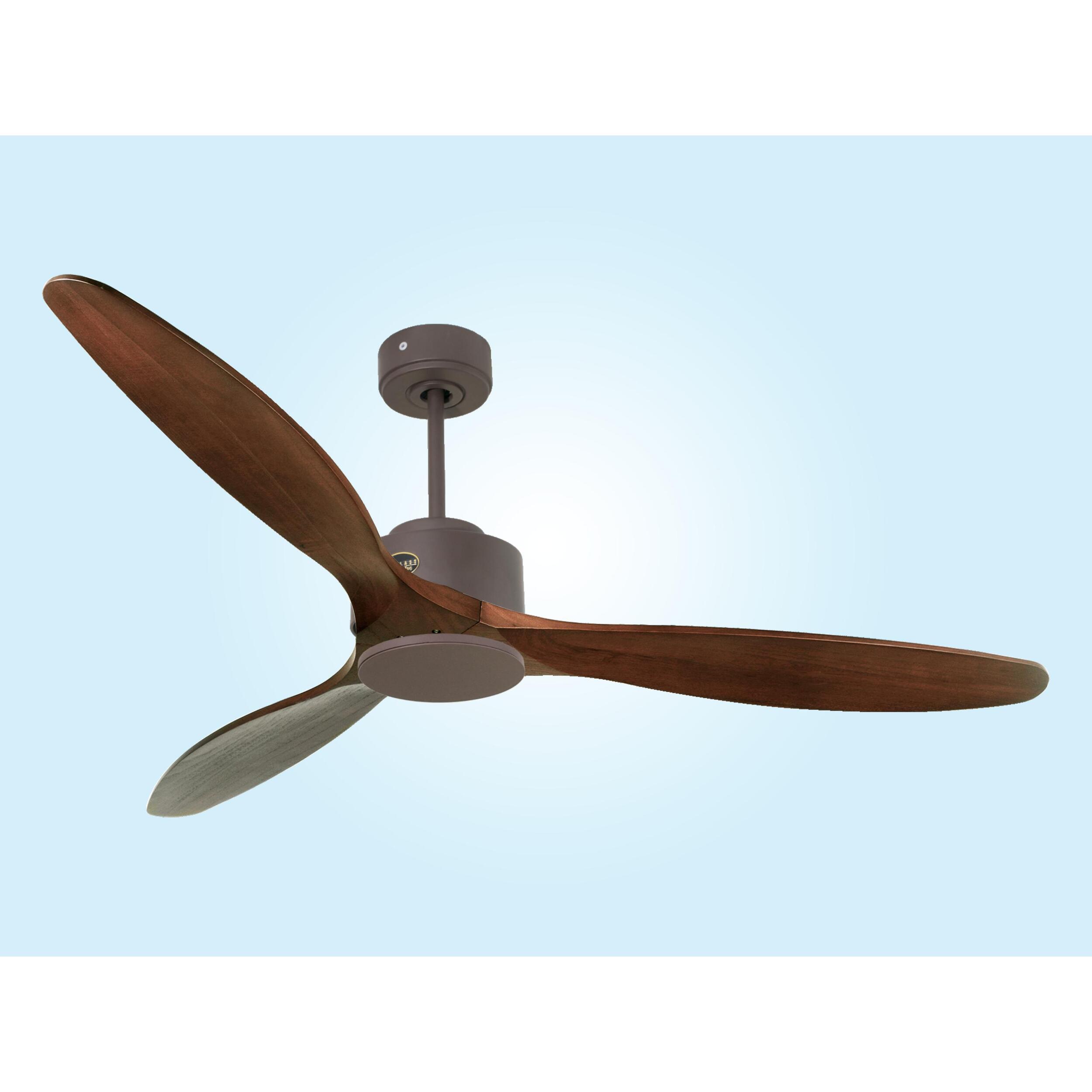 Ventilateur de plafond ø166 cm avec Wifi Réversible Hypersilence 40   W Chocolat